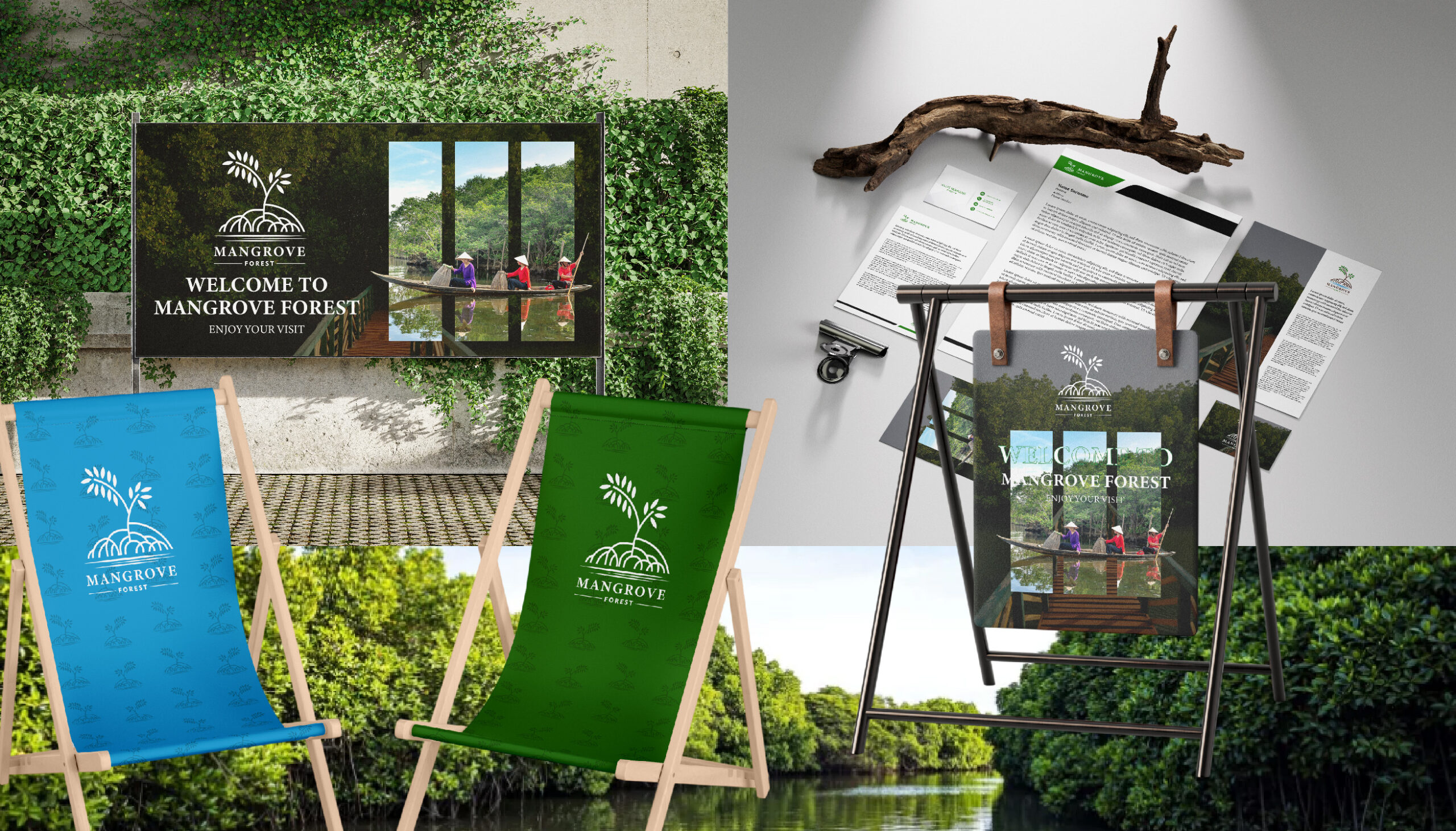 Kolase desain brand identity Creatipous Creative Agency